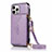 Coque Portefeuille Livre Cuir Etui Clapet N03 pour Apple iPhone 12 Pro Max Violet Clair