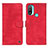 Coque Portefeuille Livre Cuir Etui Clapet N03P pour Motorola Moto E20 Rouge