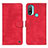 Coque Portefeuille Livre Cuir Etui Clapet N03P pour Motorola Moto E30 Rouge