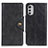 Coque Portefeuille Livre Cuir Etui Clapet N03P pour Motorola Moto E32s Noir