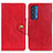 Coque Portefeuille Livre Cuir Etui Clapet N03P pour Motorola Moto Edge (2021) 5G Rouge