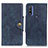 Coque Portefeuille Livre Cuir Etui Clapet N03P pour Motorola Moto G Pure Bleu