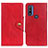 Coque Portefeuille Livre Cuir Etui Clapet N03P pour Motorola Moto G Pure Rouge