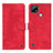 Coque Portefeuille Livre Cuir Etui Clapet N03P pour Realme C21 Rouge