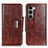 Coque Portefeuille Livre Cuir Etui Clapet N04P pour Motorola Moto Edge S30 5G Marron