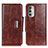 Coque Portefeuille Livre Cuir Etui Clapet N04P pour Motorola Moto G Stylus (2022) 5G Marron