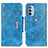 Coque Portefeuille Livre Cuir Etui Clapet N04P pour Motorola Moto G41 Bleu Ciel