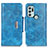 Coque Portefeuille Livre Cuir Etui Clapet N04P pour Motorola Moto G60s Bleu Ciel