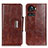 Coque Portefeuille Livre Cuir Etui Clapet N04P pour OnePlus 10R 5G Marron