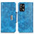 Coque Portefeuille Livre Cuir Etui Clapet N04P pour Oppo A74 4G Bleu Ciel