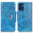 Coque Portefeuille Livre Cuir Etui Clapet N04P pour Oppo Find X5 Lite 5G Bleu Ciel