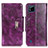 Coque Portefeuille Livre Cuir Etui Clapet N04P pour Realme C20 Violet