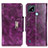 Coque Portefeuille Livre Cuir Etui Clapet N04P pour Realme C21 Violet