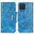 Coque Portefeuille Livre Cuir Etui Clapet N04P pour Samsung Galaxy M32 4G Bleu Ciel