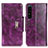 Coque Portefeuille Livre Cuir Etui Clapet N04P pour Sony Xperia 1 III Violet