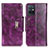 Coque Portefeuille Livre Cuir Etui Clapet N04P pour Vivo T1 5G India Violet