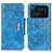 Coque Portefeuille Livre Cuir Etui Clapet N04P pour Xiaomi Mi 11 Ultra 5G Bleu Ciel
