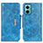 Coque Portefeuille Livre Cuir Etui Clapet N04P pour Xiaomi Redmi 11 Prime 5G Bleu Ciel