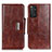 Coque Portefeuille Livre Cuir Etui Clapet N04P pour Xiaomi Redmi Note 11S 4G Marron