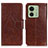 Coque Portefeuille Livre Cuir Etui Clapet N05P pour Motorola Moto Edge (2023) 5G Marron