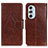 Coque Portefeuille Livre Cuir Etui Clapet N05P pour Motorola Moto Edge X30 5G Marron