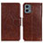 Coque Portefeuille Livre Cuir Etui Clapet N05P pour Motorola Moto G 5G (2023) Marron