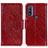 Coque Portefeuille Livre Cuir Etui Clapet N05P pour Motorola Moto G Pure Rouge