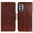 Coque Portefeuille Livre Cuir Etui Clapet N05P pour Motorola Moto G Stylus (2022) 4G Marron