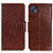 Coque Portefeuille Livre Cuir Etui Clapet N05P pour Motorola Moto G50 5G Marron