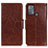 Coque Portefeuille Livre Cuir Etui Clapet N05P pour Motorola Moto G50 Marron