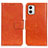 Coque Portefeuille Livre Cuir Etui Clapet N05P pour Motorola Moto G73 5G Orange