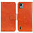 Coque Portefeuille Livre Cuir Etui Clapet N05P pour Nokia C110 Orange