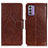 Coque Portefeuille Livre Cuir Etui Clapet N05P pour Nokia G42 5G Marron