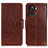 Coque Portefeuille Livre Cuir Etui Clapet N05P pour OnePlus Ace 5G Marron