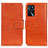 Coque Portefeuille Livre Cuir Etui Clapet N05P pour Oppo A16s Orange