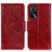Coque Portefeuille Livre Cuir Etui Clapet N05P pour Oppo A16s Rouge