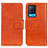 Coque Portefeuille Livre Cuir Etui Clapet N05P pour Oppo A54 4G Orange