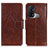 Coque Portefeuille Livre Cuir Etui Clapet N05P pour Oppo Reno5 A Marron