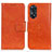 Coque Portefeuille Livre Cuir Etui Clapet N05P pour Oppo Reno8 T 4G Orange