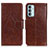 Coque Portefeuille Livre Cuir Etui Clapet N05P pour Samsung Galaxy F13 4G Marron