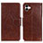 Coque Portefeuille Livre Cuir Etui Clapet N05P pour Samsung Galaxy M04 Marron