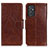 Coque Portefeuille Livre Cuir Etui Clapet N05P pour Samsung Galaxy M14 5G Marron