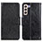 Coque Portefeuille Livre Cuir Etui Clapet N05P pour Samsung Galaxy S21 FE 5G Noir