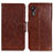 Coque Portefeuille Livre Cuir Etui Clapet N05P pour Samsung Galaxy XCover 5 SM-G525F Marron