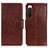 Coque Portefeuille Livre Cuir Etui Clapet N05P pour Sony Xperia 10 IV SO-52C Marron