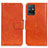 Coque Portefeuille Livre Cuir Etui Clapet N05P pour Vivo T1 5G India Orange