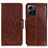 Coque Portefeuille Livre Cuir Etui Clapet N05P pour Xiaomi Redmi Note 12 4G Marron