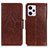 Coque Portefeuille Livre Cuir Etui Clapet N05P pour Xiaomi Redmi Note 12 Explorer Marron