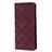 Coque Portefeuille Livre Cuir Etui Clapet N06 pour Samsung Galaxy Note 20 Ultra 5G Vin Rouge