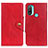 Coque Portefeuille Livre Cuir Etui Clapet N06P pour Motorola Moto E20 Rouge